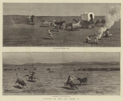 Ganado en el Lejano Oeste, II de John Charles Dollman